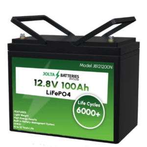 Jolta JB121200N 12.8V 100Ah (1.28kWh) LiFePO4 Lithium Battery – 6000+ Cycles
